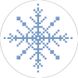 Набір для вишивки бісером Барвиста Вишиванка Пошита новорічна іграшка Новорічна сніжинка (серія: Сніговики-Колядники) 10х10 ТР231аБ1010k