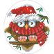 Набор для вышивания бисером Барвиста Вышиванка Сшитая новогодняя игрушка Молчун (серия: Новогодние Совы) 14х16 ТР181аБ1416k