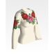 Набор для вышивки нитками Барвиста Вышиванка заготовки женской блузки – вышиванки Королевские розы, фиалки БЖ007кМннннi