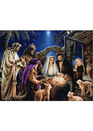 Рождение Иисуса. Набор для вышивания крестом. Дантель Dantel (100D) - Вышивка крестиком и бисером - Овца Рукодельница
