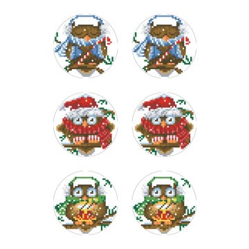 Набор для вышивания нитками Барвиста Вышиванка Серия: Новогодние Совы 21х33 ТР608ан2133i - Вышивка крестиком и бисером - Овца Рукодельница