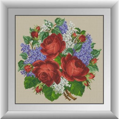 Троянди з ліліями. Dream Art (30633D) - Вишивка хрестиком і бісером - Овечка Рукодільниця