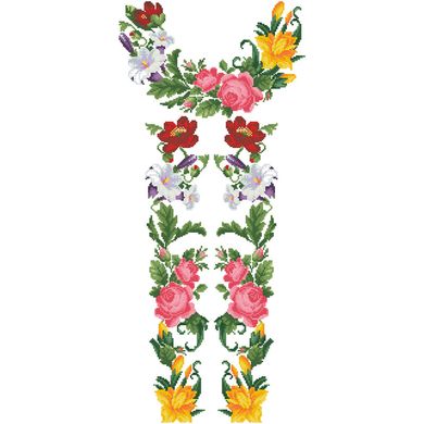 Набір для вишивки жіночої блузки бісером Королівські квіти БЖ023пБннннk - Вишивка хрестиком і бісером - Овечка Рукодільниця