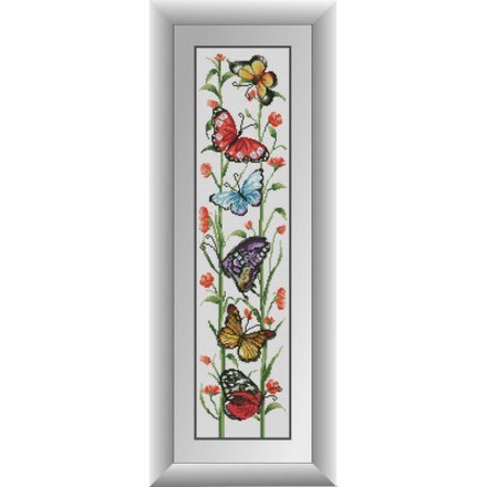 Бабочки с красными цветами Набор алмазной живописи Dream Art 31878D - Вишивка хрестиком і бісером - Овечка Рукодільниця