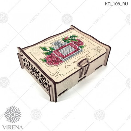Набор для создания коробочки для подарка VIRENA КП_108_RU - Вышивка крестиком и бисером - Овца Рукодельница