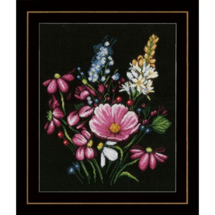 Цветы Набор для вышивки крестом LanArte PN-0165380 - Вишивка хрестиком і бісером - Овечка Рукодільниця