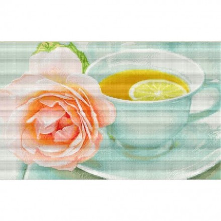 Чай з ароматом троянд Набір для вишивання хрестиком Світ можливостей 119 SM-NСМД - Вишивка хрестиком і бісером - Овечка Рукодільниця