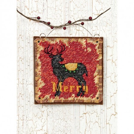 Набор для вышивания Dimensions 70-08856 Reindeer Ornament - Вышивка крестиком и бисером - Овца Рукодельница