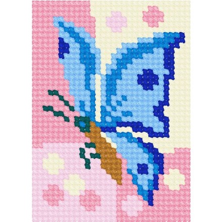 Метелик Набір для вишивання з пряжею Bambini X-6109 - Вишивка хрестиком і бісером - Овечка Рукодільниця