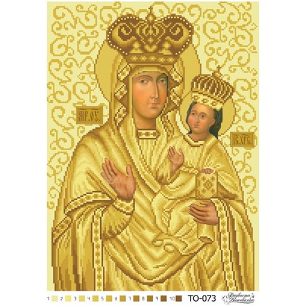 Схема картины Зарваницкая Икона Божией Матери для вышивки бисером на ткани ТО073ан3243 - Вышивка крестиком и бисером - Овца Рукодельница