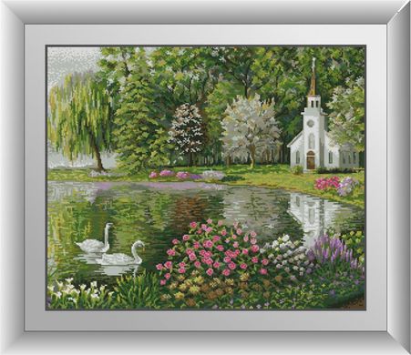 Весенний пруд. Набор алмазной живописи. Dream Art (31124D) - Вышивка крестиком и бисером - Овца Рукодельница