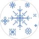 Набор для вышивания бисером Барвиста Вышиванка Сшитая новогодняя игрушка Праздничная снежинка (серия: Снеговики-Колядники) 10х10 ТР232аБ1010k