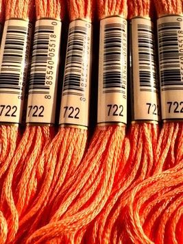 Муліне для вишивання AIRO №722 колір Orange Spice, Light/Світлий orange spice 8м