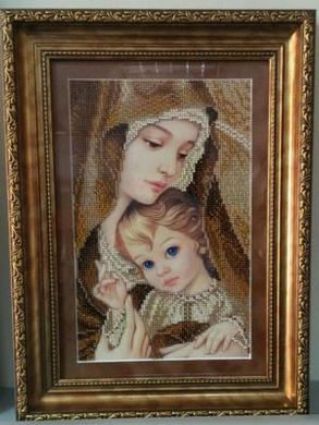 Мадонна з дитиною - Вишивка хрестиком і бісером - Овечка Рукодільниця