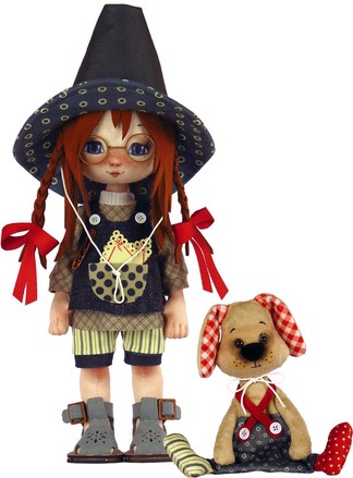 Дівчина з собачкою. Набір для шиття ляльки та м'які іграшки. Zoo Sapiens (К1077) - Вишивка хрестиком і бісером - Овечка Рукодільниця