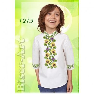Рубашка для хлопчиків (габардин) Заготовка для вишивки бісером або нитками Biser-Art 1215ба-г - Вишивка хрестиком і бісером - Овечка Рукодільниця