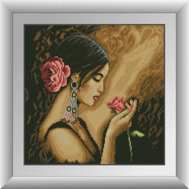 Іспанка з квіткою. Dream Art (30168D) - Вишивка хрестиком і бісером - Овечка Рукодільниця