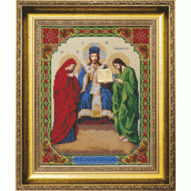 Иисус Христос, Царь Славы. Премиум коллекция икона. Чаривна мить (Б-1115) - Вышивка крестиком и бисером - Овца Рукодельница