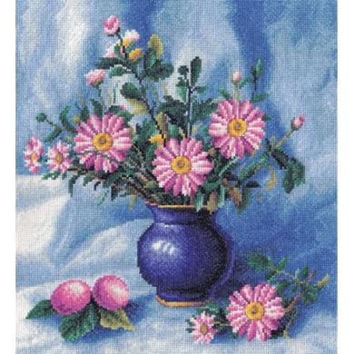 Букет хризантем в вазе. Набор для вышивания. Панна Panna (C-0978пн) - Вышивка крестиком и бисером - Овца Рукодельница