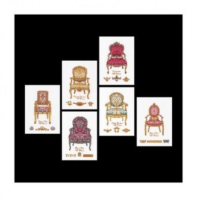 Six Chairs Linen Набір для вишивання хрестиком Thea Gouverneur gouverneur_3068 - Вишивка хрестиком і бісером - Овечка Рукодільниця
