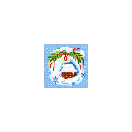 Новогодний коллаж Ткань для вышивания с нанесённым рисунком Orchidea O-1208 - Вишивка хрестиком і бісером - Овечка Рукодільниця