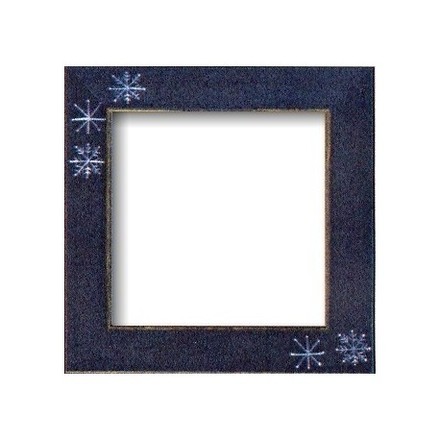 Matte Blue with Snowflakes Оригінальна рамка для наборів Mill Hill GBFRFA15 - Вышивка крестиком и бисером - Овца Рукодельница