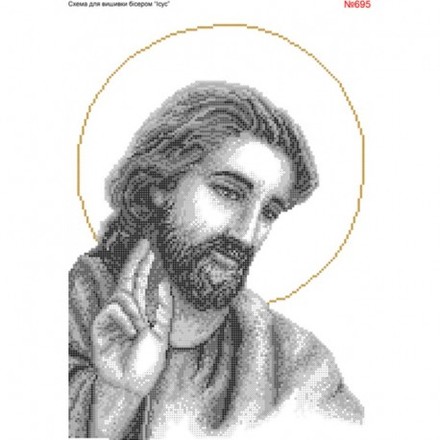 Ісус Схема для вишивання бісером Biser-Art 695ба - Вишивка хрестиком і бісером - Овечка Рукодільниця