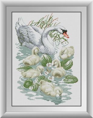 Лебедь с птенцами. Набор алмазной живописи. Dream Art (30896D) - Вышивка крестиком и бисером - Овца Рукодельница