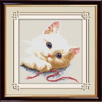 Набір для малювання каменями алмазний живопис Dream Art Грайливий кошеня (квадратні, повний) 30504D - Вишивка хрестиком і бісером - Овечка Рукодільниця