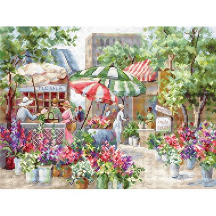 Цветочный рынок LETISTITCH Набор для вышивания LETI 978 - Вишивка хрестиком і бісером - Овечка Рукодільниця
