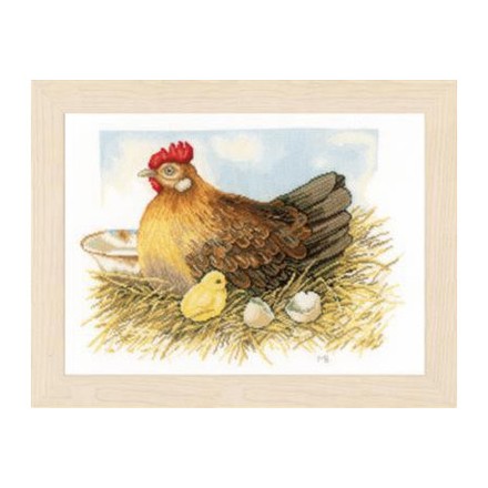 Набор для вышивания Lanarte Mother Hen Мама курица PN-0165381 - Вишивка хрестиком і бісером - Овечка Рукодільниця
