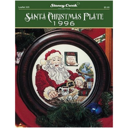 Santa Christmas Plate 1996 Схема для вышивания крестом Stoney Creek LFT305 - Вишивка хрестиком і бісером - Овечка Рукодільниця