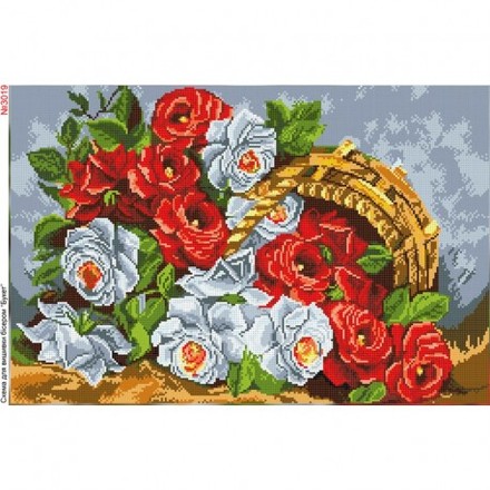 Букет із трояндами Схема для вишивки бісером Biser-Art 3019ба - Вышивка крестиком и бисером - Овца Рукодельница