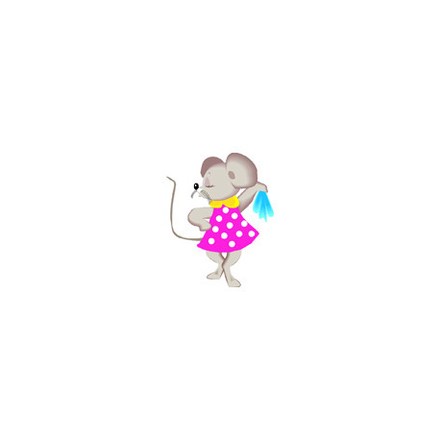 Мышка-танцовщица Ткань для вышивания с нанесённым рисунком Orchidea O-359 - Вишивка хрестиком і бісером - Овечка Рукодільниця