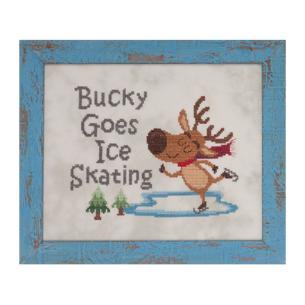 GP-269 Схема "Bucky Goes Ice Skating" Glendon Place - Вышивка крестиком и бисером - Овца Рукодельница