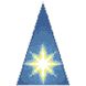 Набір для вишивки бісером Барвиста Вишиванка Пошита новорічна верхівка на ялинку Різдвяна зірка 14х18 ТР234аБ1418k