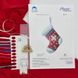 Носочка Новорічна іграшка для вишивання хрестиком на пластиковій канві Virena VPC_013