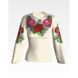 Набор для вышивки нитками Барвиста Вышиванка заготовки женской блузки – вышиванки Пышные розы, фиалки БЖ008кМннннi