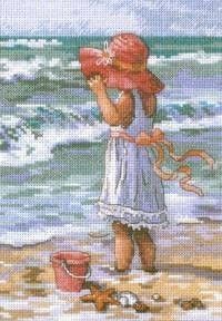 Набор для вышивания крестом Dimensions 65078 Girl at the Beach - Вышивка крестиком и бисером - Овца Рукодельница