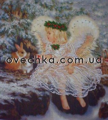 Ангелочек зимой - Вышивка крестиком и бисером - Овца Рукодельница