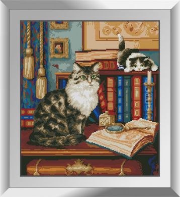 Бібліотекарі (коти). Набір алмазний живопис. Dream Art (31600D) - Вишивка хрестиком і бісером - Овечка Рукодільниця