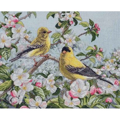 Птахи на квітах яблуні Набор для вишивання хрестом Classic Design 4580 - Вишивка хрестиком і бісером - Овечка Рукодільниця