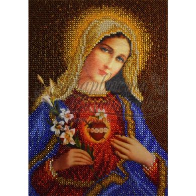 Схема картины Икона Открытое Сердце Марии для вышивки бисером на ткани ТО080пн1622 - Вышивка крестиком и бисером - Овца Рукодельница