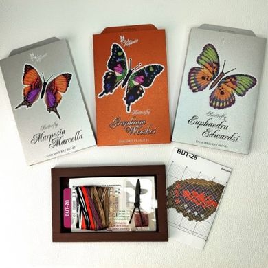 Упаковка для набору з вишивкою нитками метелика ArtInspirate BUT-gift packaging - Вышивка крестиком и бисером - Овца Рукодельница