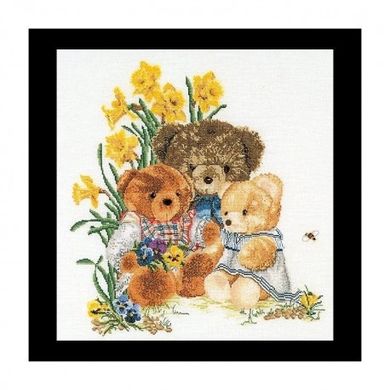 Teddy Bears Aida Набір для вишивання хрестиком Thea Gouverneur gouverneur_2048A - Вишивка хрестиком і бісером - Овечка Рукодільниця