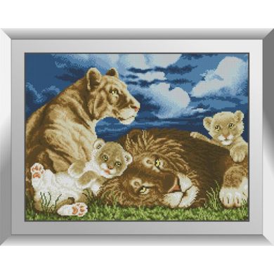 Львиная семья Набор алмазной живописи Dream Art 31830D - Вышивка крестиком и бисером - Овца Рукодельница