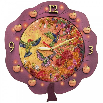 Райские птицы. Набор для создания часов с вышитой основой. Нова Слобода Креатив (РТ6515) - Вышивка крестиком и бисером - Овца Рукодельница