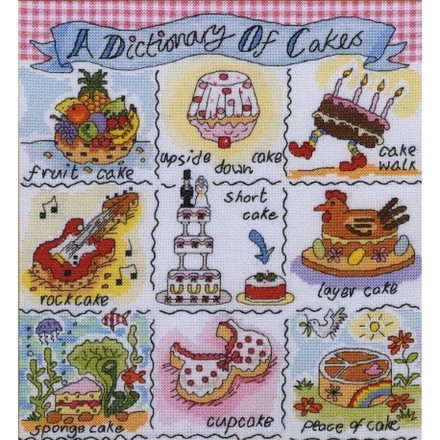 Набор для вышивания крестом Bothy Threads XDО3 Dictionary of Cakes Словарь пирожных - Вишивка хрестиком і бісером - Овечка Рукодільниця