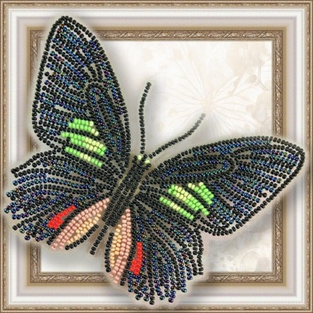 Набор для вышивки бисером бабочки на прозрачной основе Вдохновение Parides sesostris zestos BGP-006 - Вишивка хрестиком і бісером - Овечка Рукодільниця