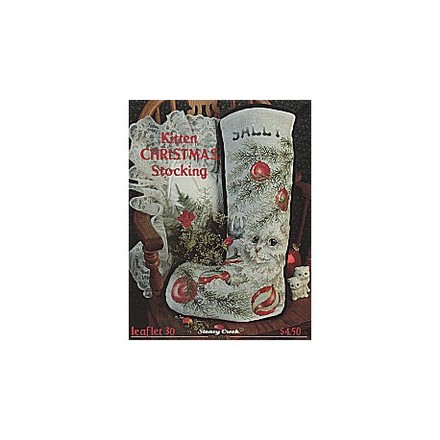 Kitten Christmas Stocking Схема для вышивки крестом Stoney Creek LFT030 - Вишивка хрестиком і бісером - Овечка Рукодільниця